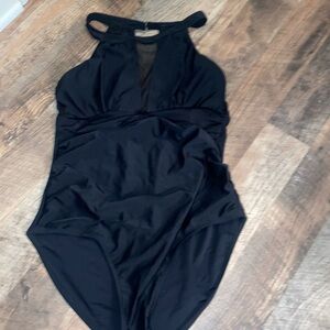 Black  one-piece swimsuit size large 12/14